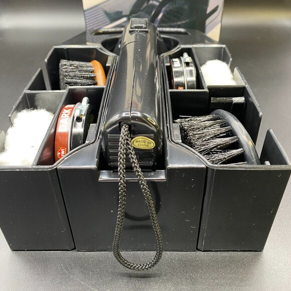 Vintage 90s Claybrooke Automatic 2 Speed Shoe Polisher w/ Organizer Case VTG - Picture 9 of 11